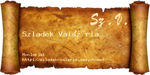 Szladek Valéria névjegykártya